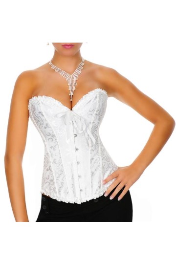 Sexy korzet s košíčky bílý Sexy korzet s košíčky bílý