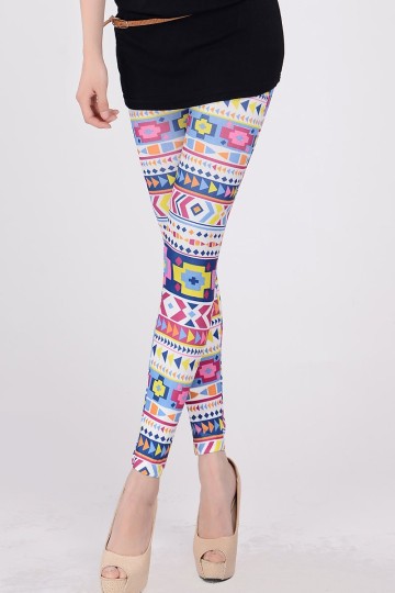 Barevné levné dámské legíny Barevné levné dámské legíny