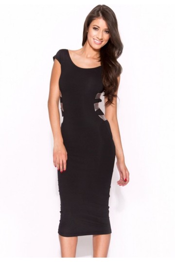 Stříbrné šedivé šaty bez rukávů a ke kolenům Tira Stříbrné šedivé šaty bez rukávů a ke kolenům Tira