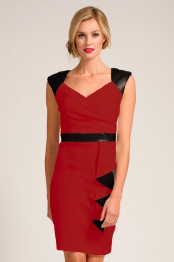 Červeno černé sexy letní midi šaty Červeno černé sexy letní midi šaty