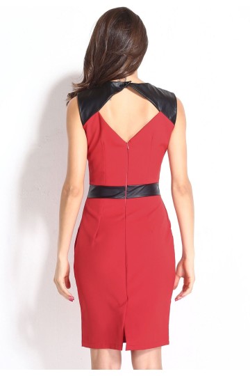 Červeno černé sexy letní midi šaty Červeno černé sexy letní midi šaty