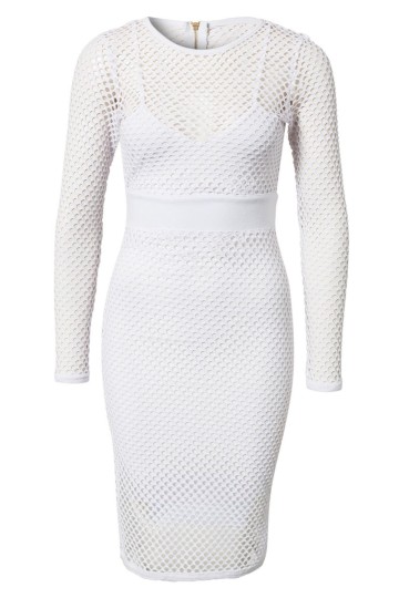 Bílé midi síťované šaty Bílé midi síťované šaty