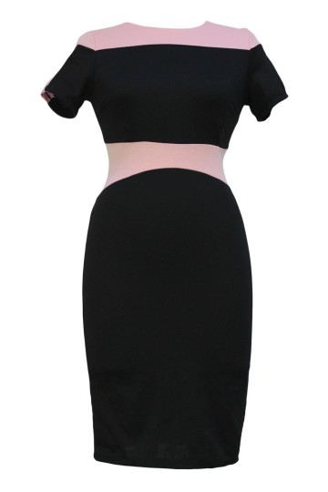 Levné černo růžové šaty Levné černo růžové šaty