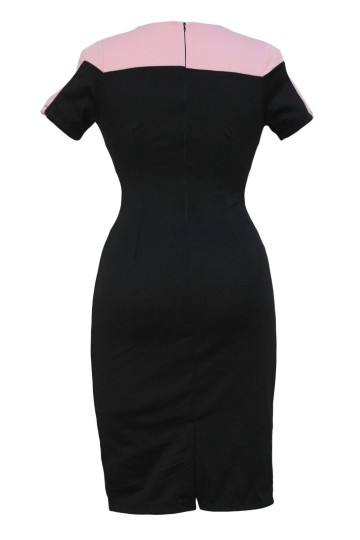 Levné černo růžové šaty Levné černo růžové šaty