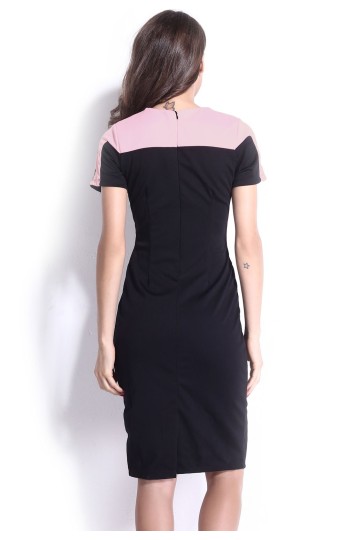 Levné černo růžové šaty Levné černo růžové šaty