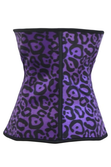 Levný stahovací korzet do pasu v barvě fialové a s leopardím vzorem Levný stahovací korzet do pasu v barvě fialové a s leopardím vzorem