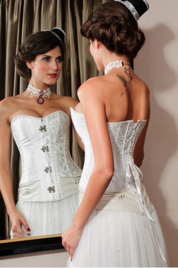 Bílý korzet pro dámy Bílý korzet pro dámy