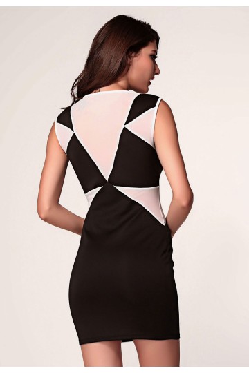 Černobílé přiléhavé šaty Sarah Černobílé přiléhavé šaty Sarah