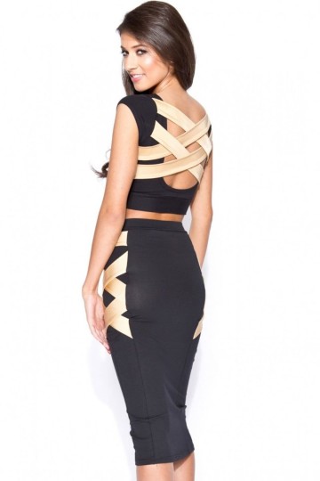 Levný set dlouhé sukně a topu