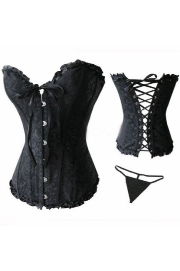 Sexy korzet s košíčky černý