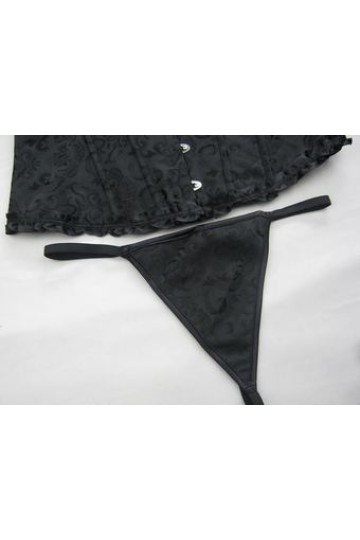 Sexy korzet s košíčky černý