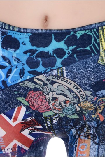 Módní barevné dámské legíny Módní barevné dámské legíny