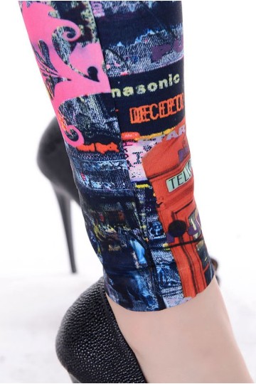 Módní barevné dámské legíny Módní barevné dámské legíny