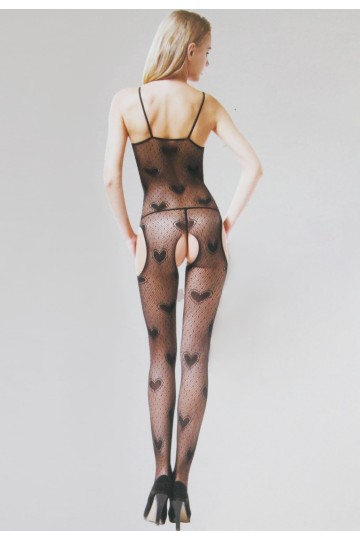 Černé bodystocking se srdíčky Černé bodystocking se srdíčky