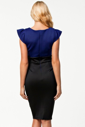 Levné modro černé šaty Levné modro černé šaty