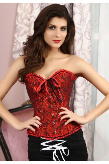 Levný červenočerný korzet