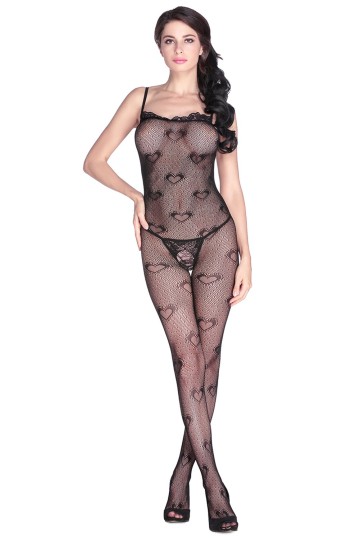 Srdíčkové erotické bodystocking