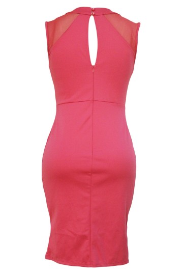 Levné růžové koktejlové letní šaty