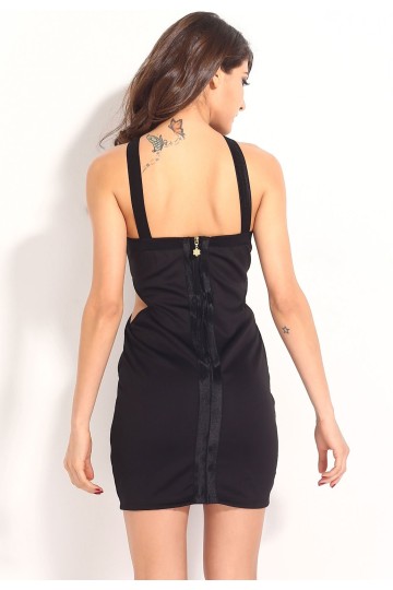 Krátké černé šaty clubwear