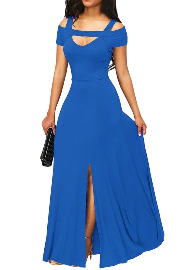 Modré dlouhé šaty Modré dlouhé šaty