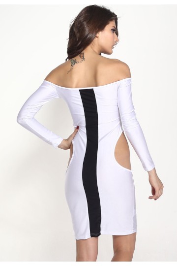 Černobílé clubwear šaty