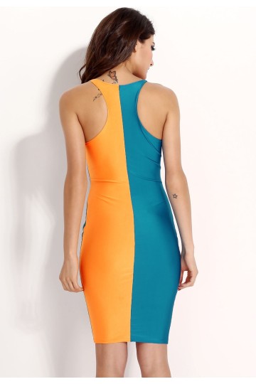 Modro oranžové clubwear šaty Modro oranžové clubwear šaty