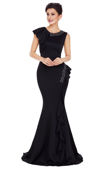 Černé společenské šaty s vlečkou Černé společenské šaty s vlečkou