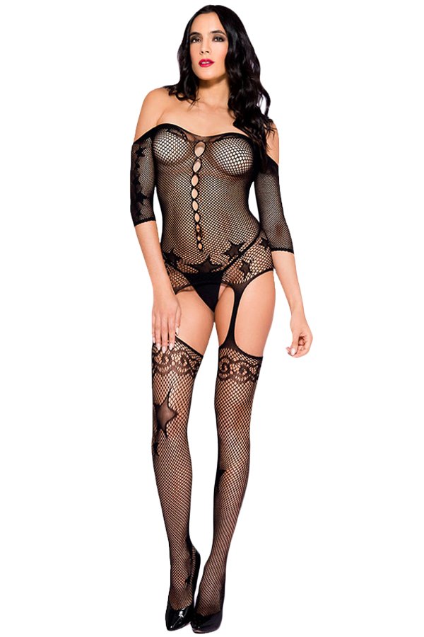 Bodystocking s hvězdami