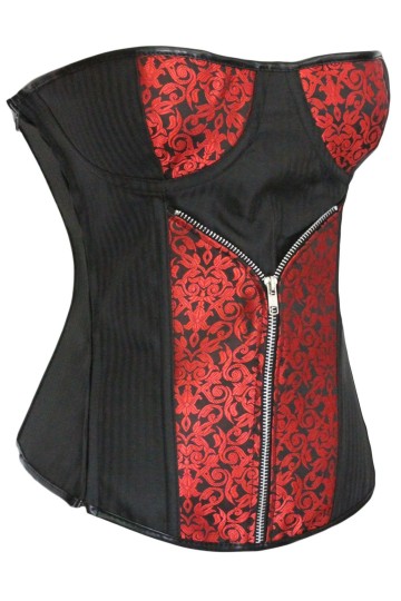 Levný jaquard korzet se zipem