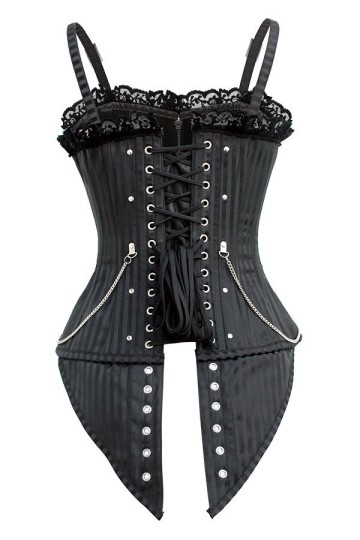 Černý gotický korzet ve výprodeji