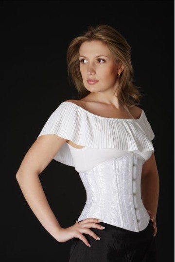 Bílý korzet do pasu