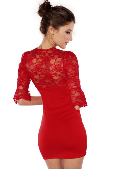 Sexy červené clubwear minišaty