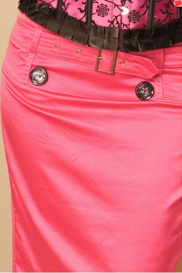 Růžová dlouhá sukně ke korzetu