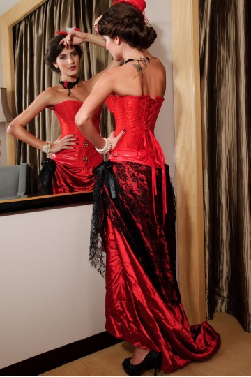 Červený korzet pro dámy Červený korzet pro dámy