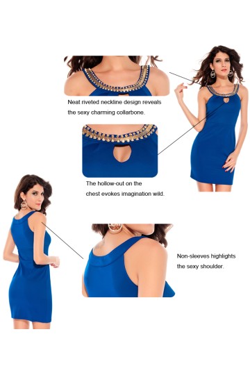 Modré koktejlové šaty Elisa Modré koktejlové šaty Elisa