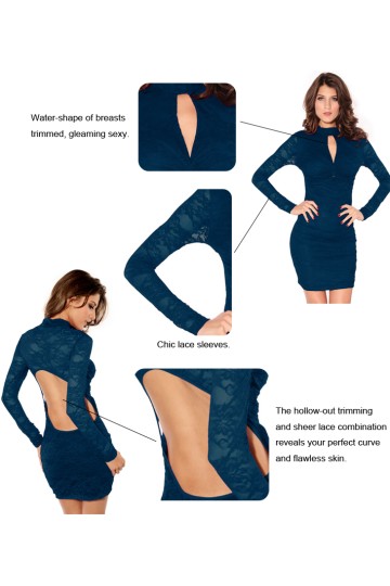 Modré krátké společenské šaty Modré krátké společenské šaty