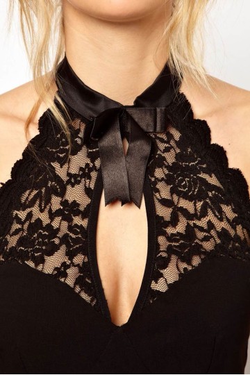 Levné peplum midi černé šaty Sonia Levné peplum midi černé šaty Sonia