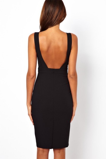 Černé midi šaty s ramínky bez rukávů Desirae Černé midi šaty s ramínky bez rukávů Desirae